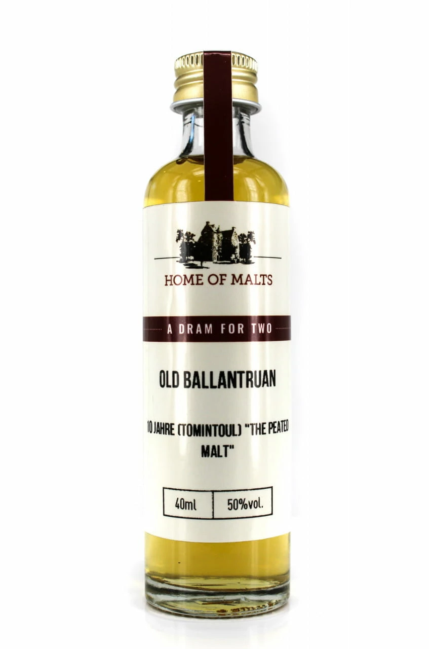 Old Ballantruan 10 Jahre (Tomintoul) "The Peated Malt" 50%vol. Sample 0,04l 3 Old Ballantruan 10 Jahre (Tomintoul) "The Peated Malt" 50%vol. Sample 0,04l
