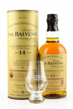 Balvenie 14 Jahre Caribbean Cask Mit Glas