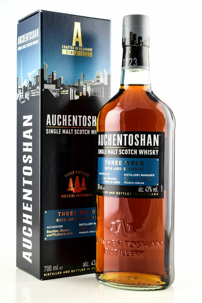 Auchentoshan Three Wood 43%vol. 0,7l 3 Auchentoshan Three Wood 43%vol. 0,7l