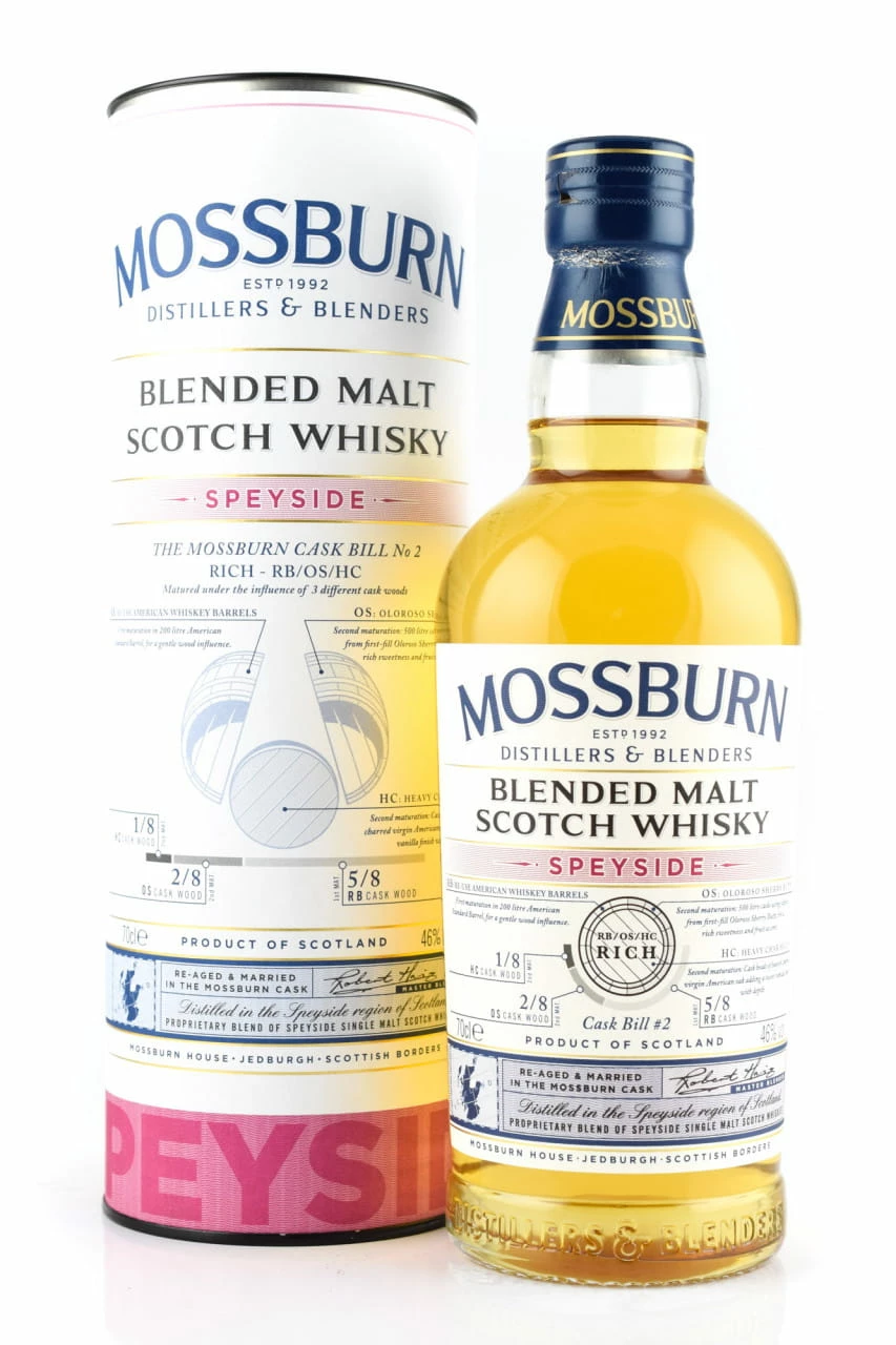Mossburn Speyside Cask Bill #2 Rich 46%vol. 0,7l 3 Mossburn Speyside Cask Bill #2 Rich 46%vol. 0,7l