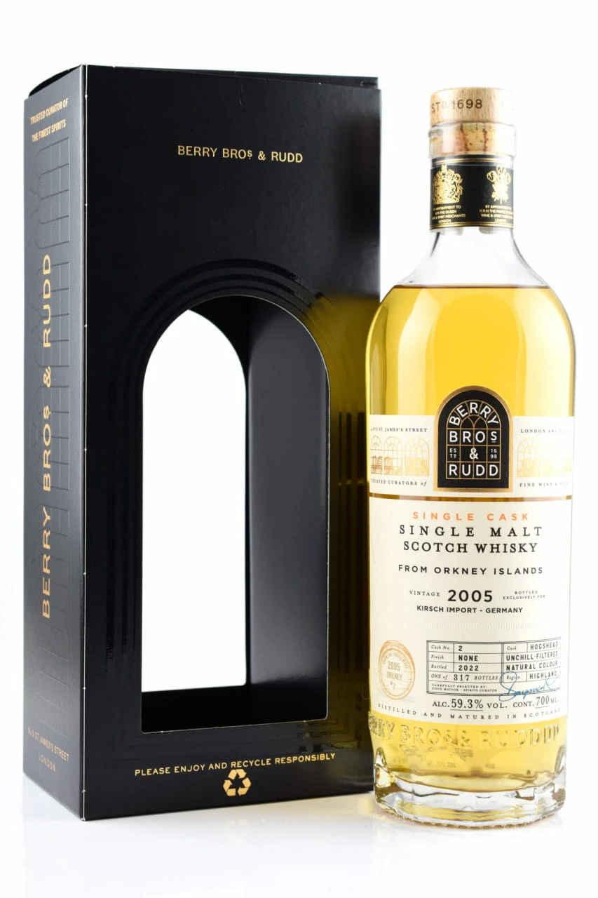 From Orkney Islands 2005/2022 American Oak Hogshead #2 Berry Bros. & Rudd 59,3%vol. 0,7l 3 From Orkney Islands 2005/2022 American Oak Hogshead #2 Berry Bros. & Rudd 59,3%vol. 0,7l
